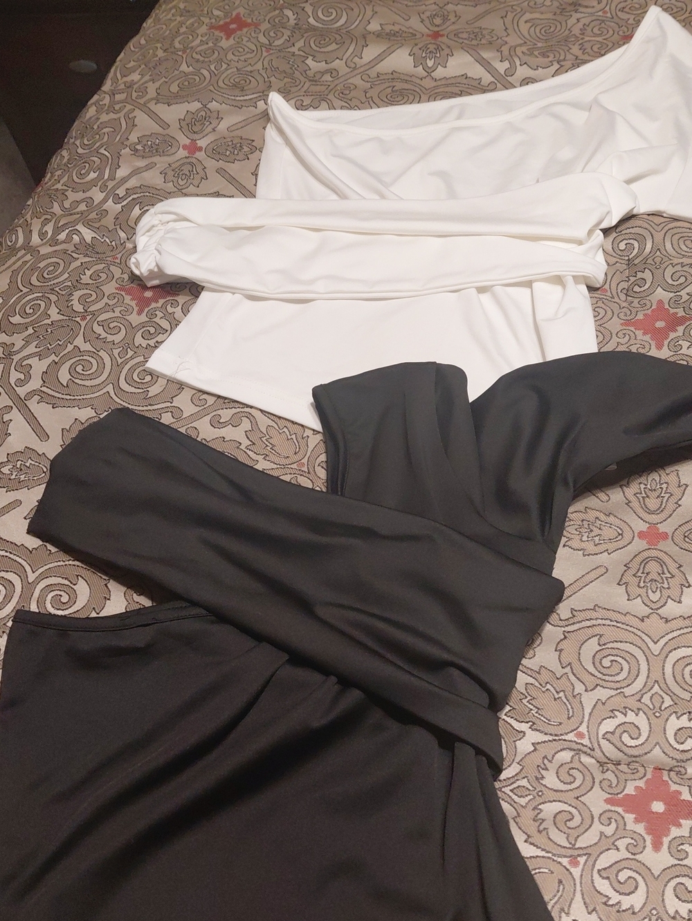 Off-Shoulder Tunic Top — White